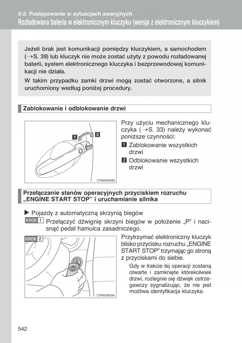 Toyota Auris I 1 instrukcja obslugi / page 544