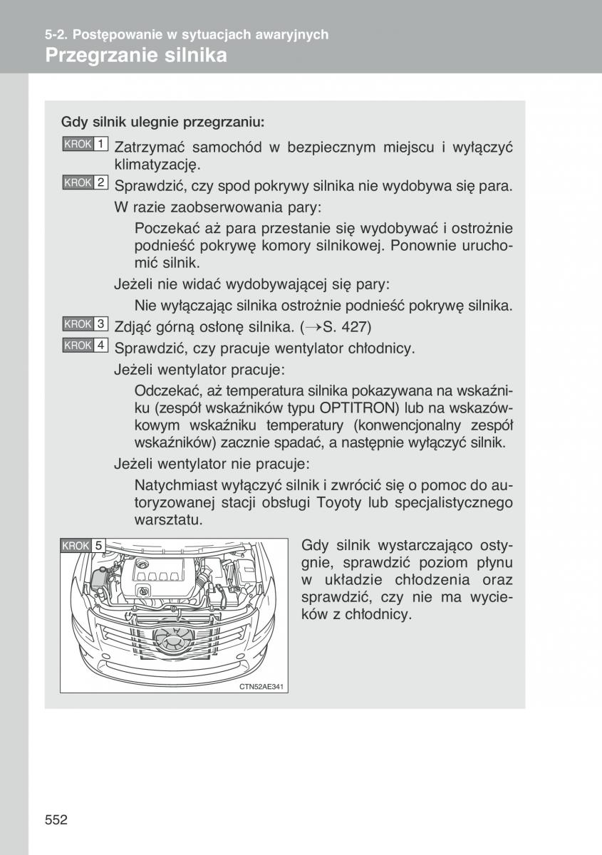 Toyota Auris I 1 instrukcja obslugi / page 554