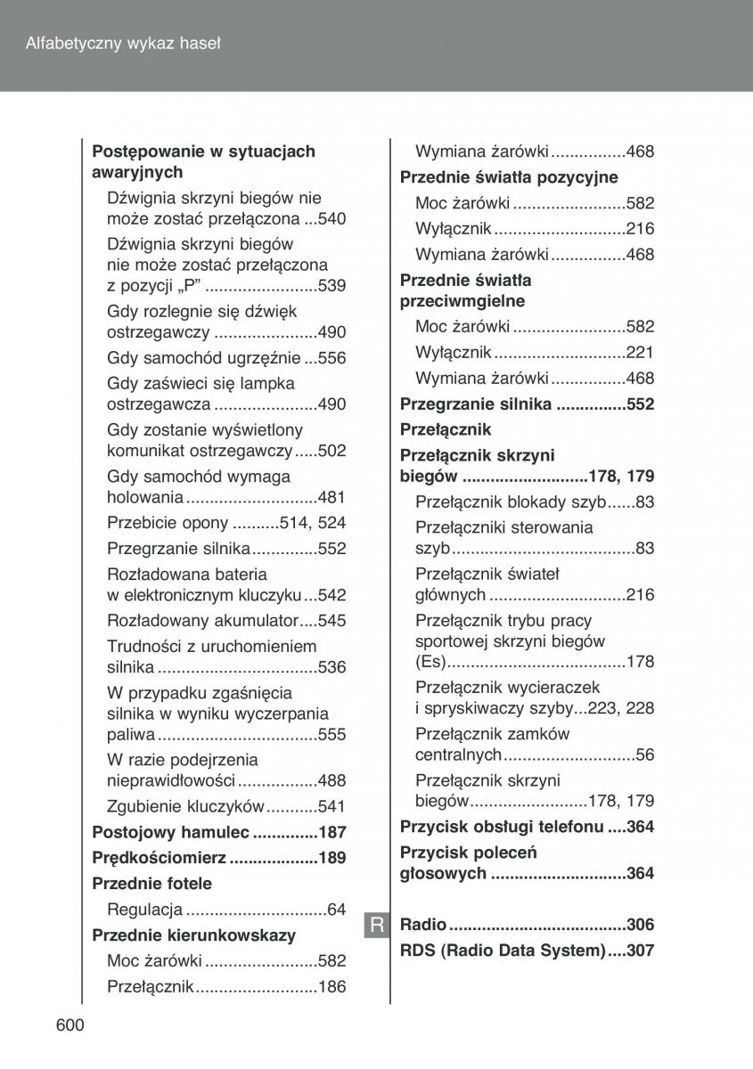 Toyota Auris I 1 instrukcja obslugi / page 602