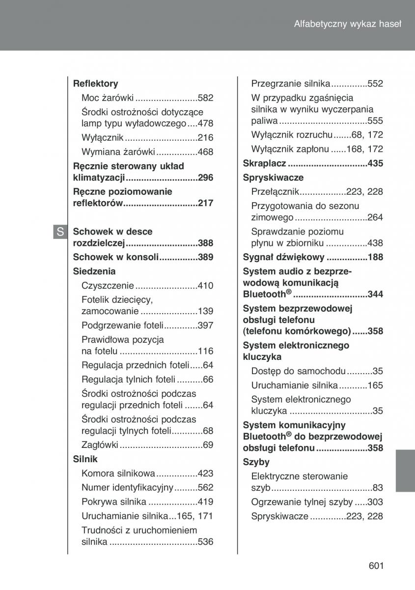 Toyota Auris I 1 instrukcja obslugi / page 603