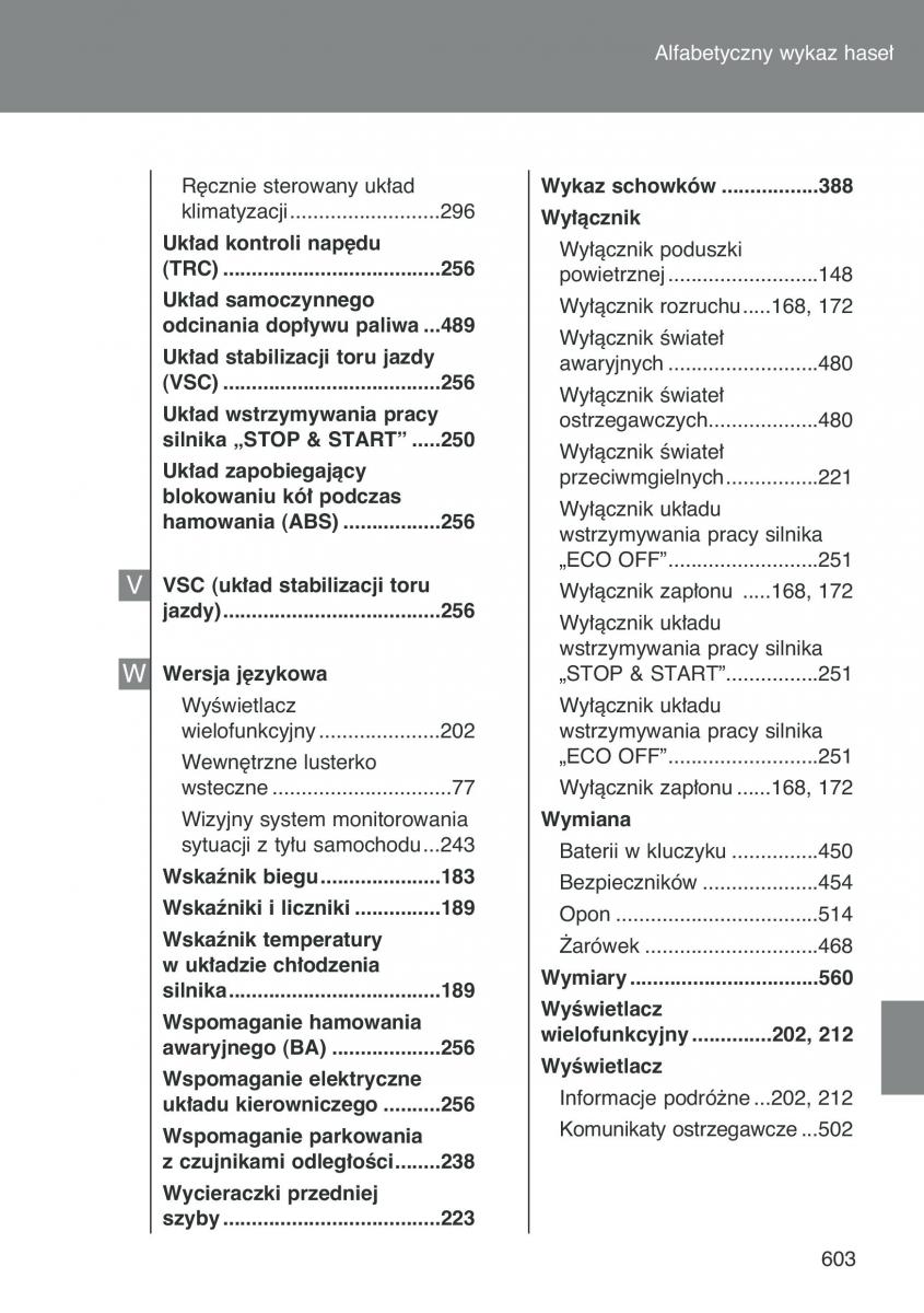 Toyota Auris I 1 instrukcja obslugi / page 605