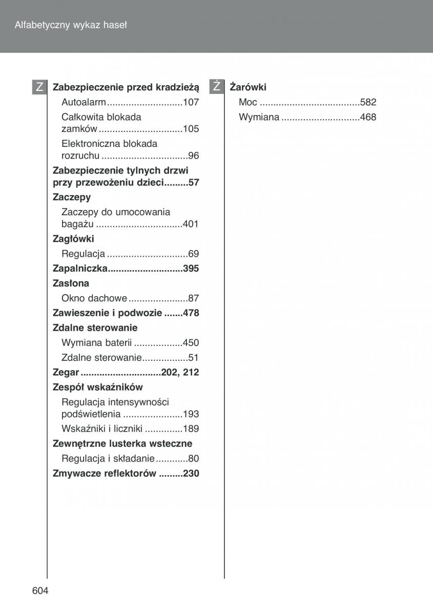 Toyota Auris I 1 instrukcja obslugi / page 606