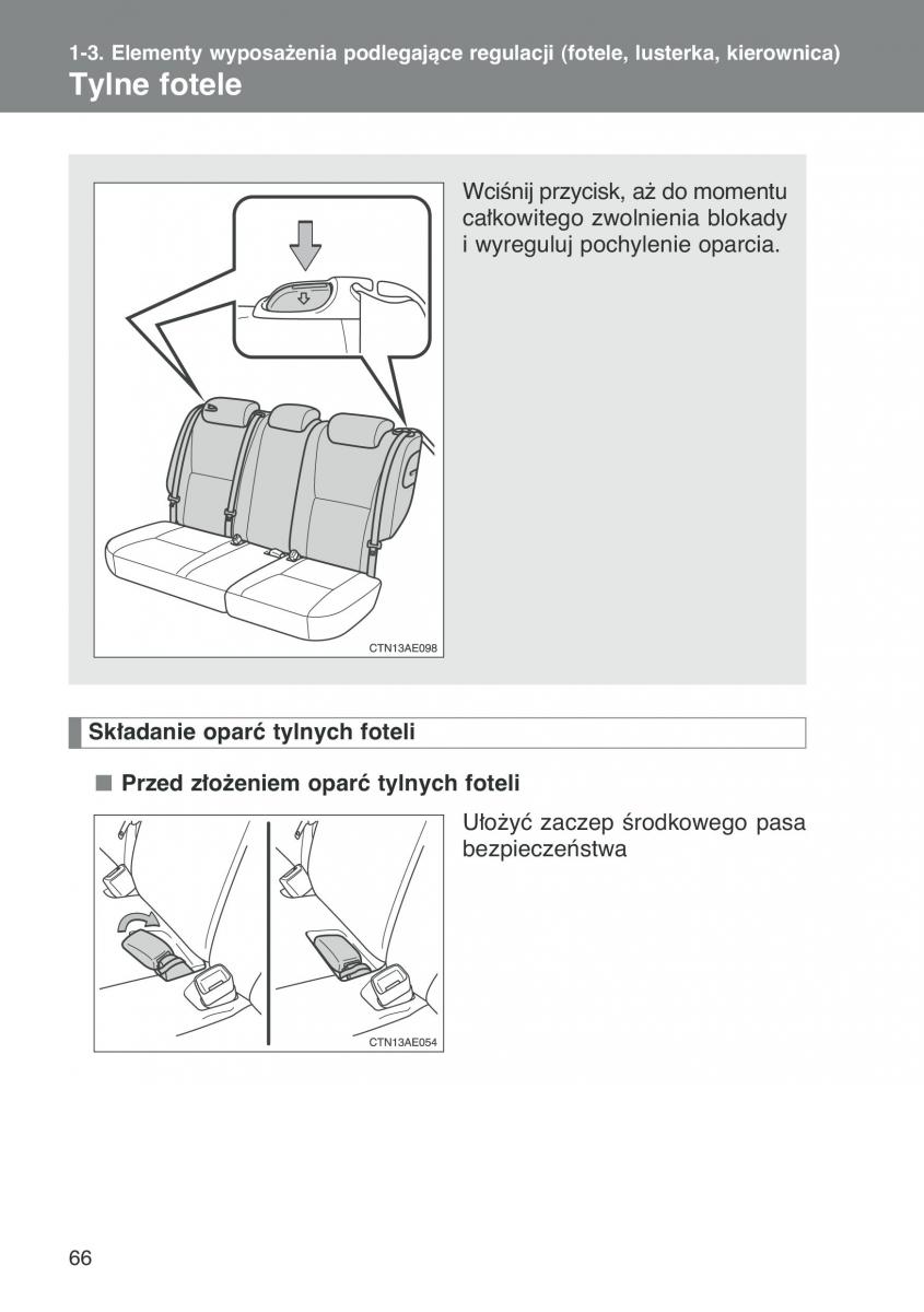 Toyota Auris I 1 instrukcja obslugi / page 68