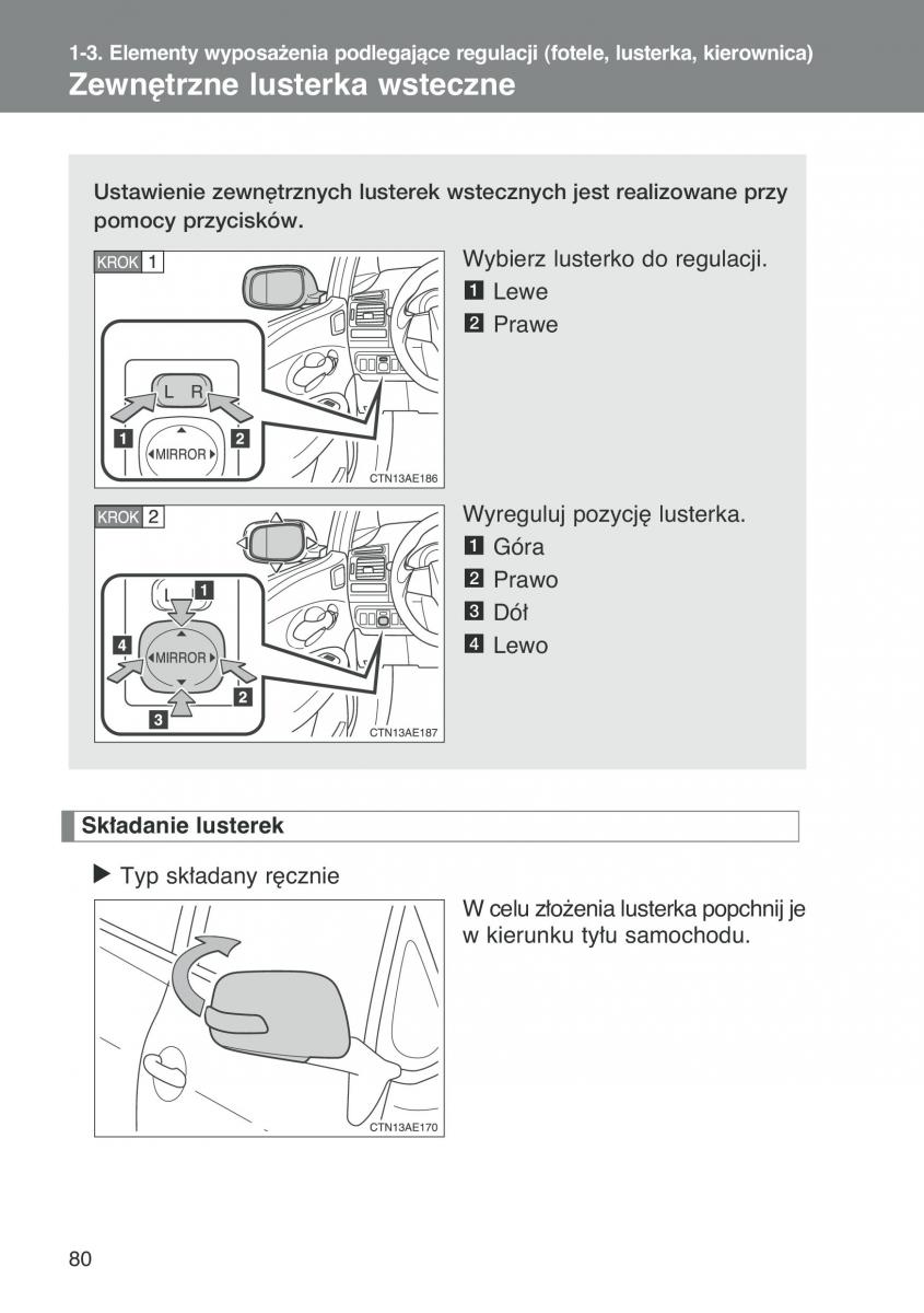 Toyota Auris I 1 instrukcja obslugi / page 82