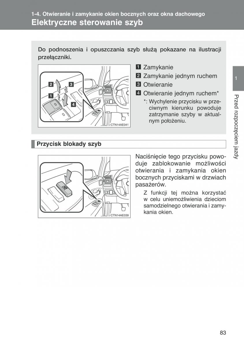 Toyota Auris I 1 instrukcja obslugi / page 85