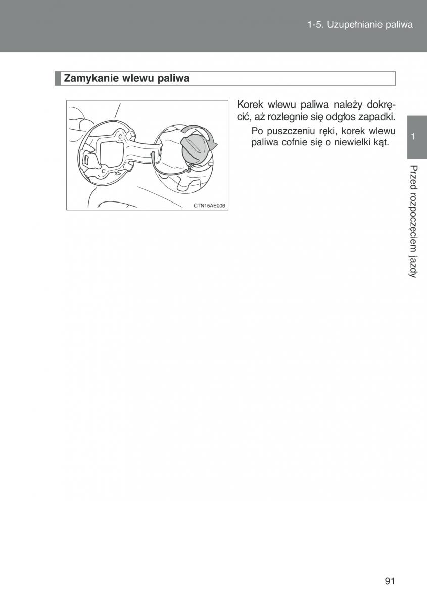 Toyota Auris I 1 instrukcja obslugi / page 93