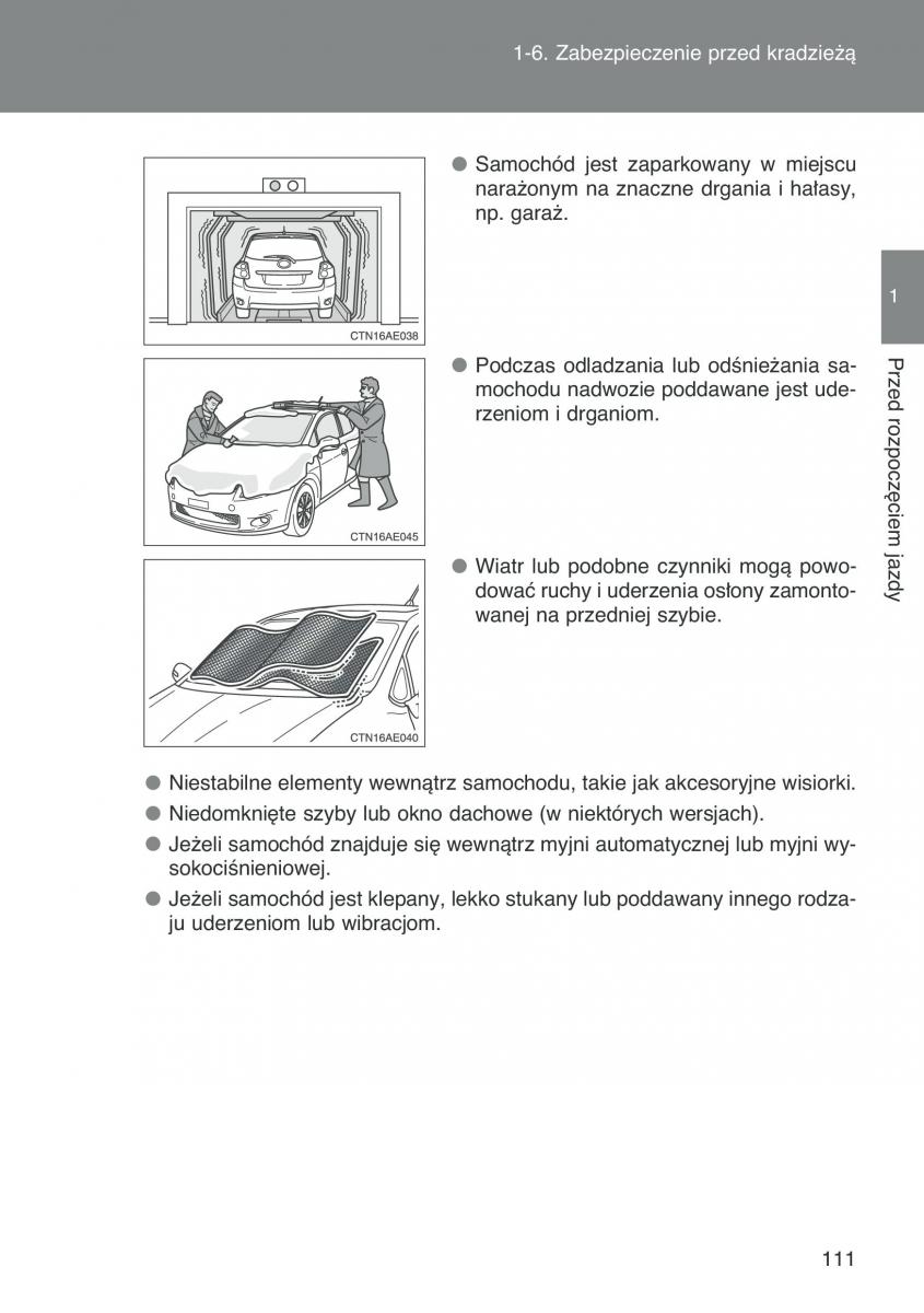 Toyota Auris I 1 instrukcja obslugi / page 113