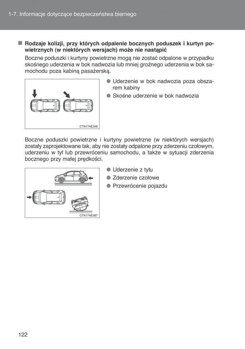 Toyota Auris I 1 instrukcja obslugi / page 124