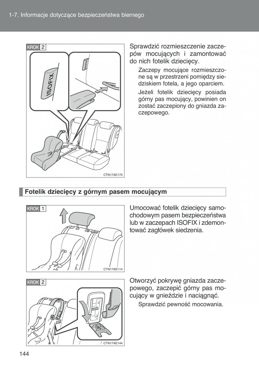 Toyota Auris I 1 instrukcja obslugi / page 146