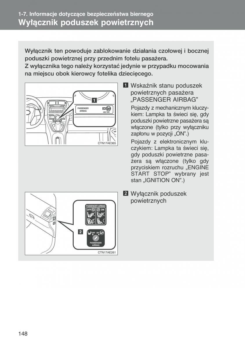 Toyota Auris I 1 instrukcja obslugi / page 150