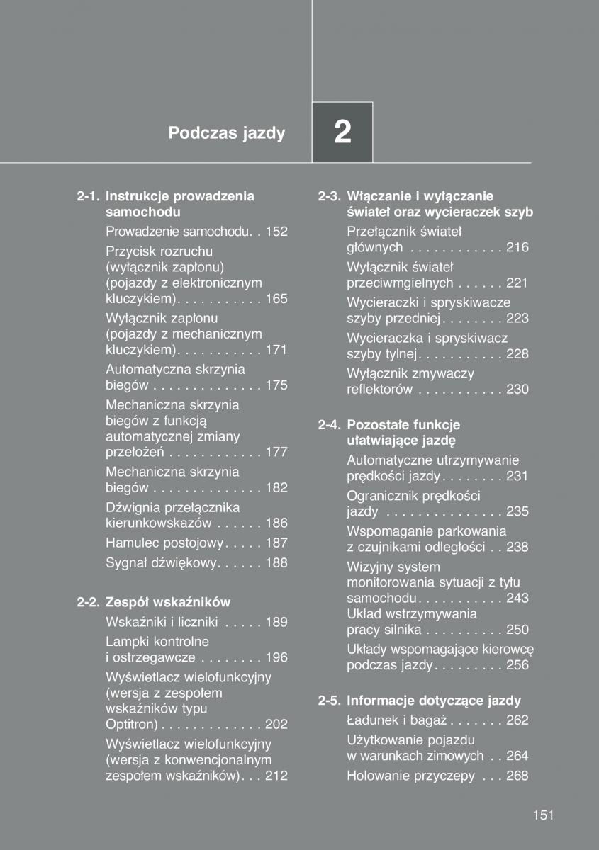 Toyota Auris I 1 instrukcja obslugi / page 153