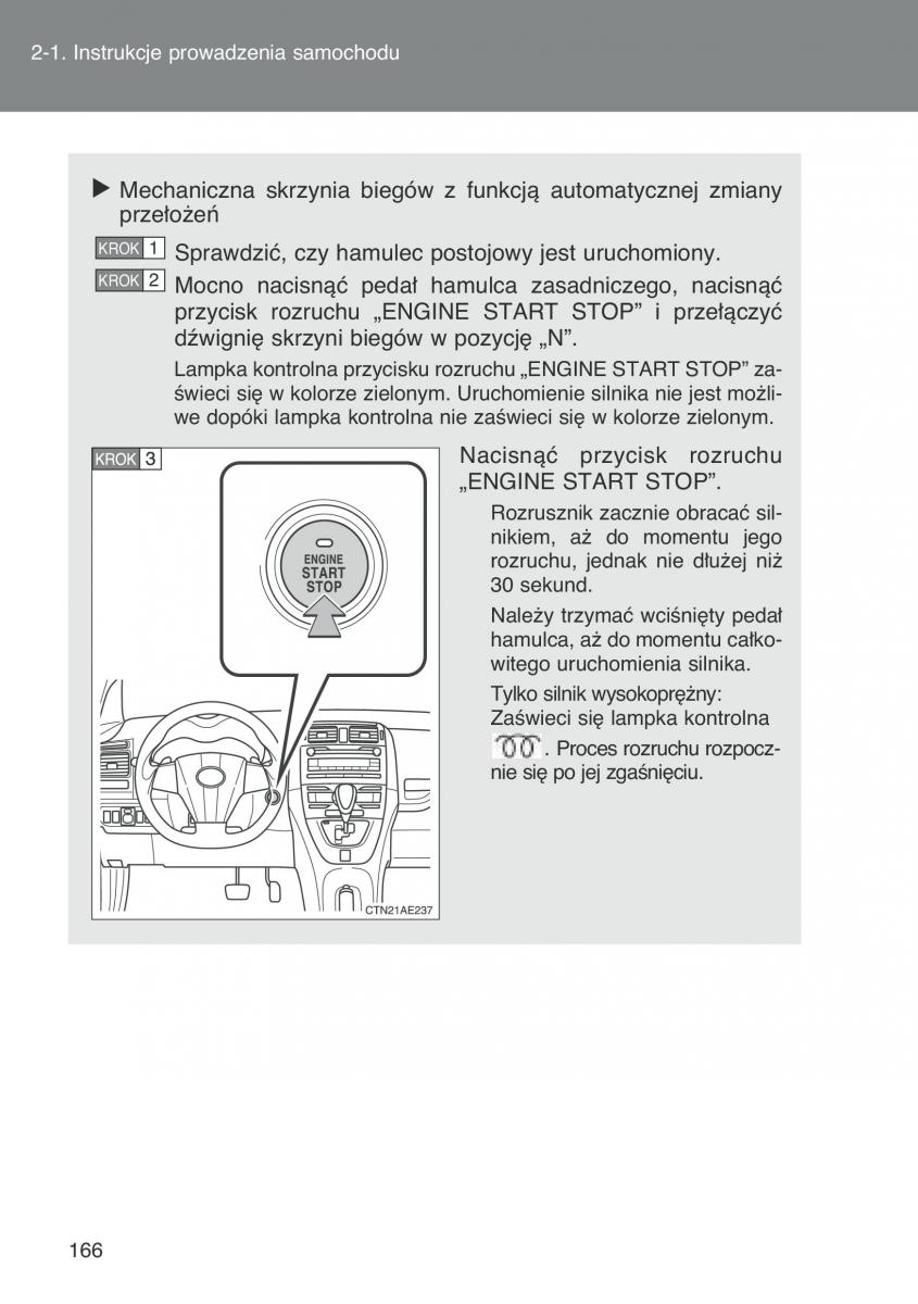 Toyota Auris I 1 instrukcja obslugi / page 168