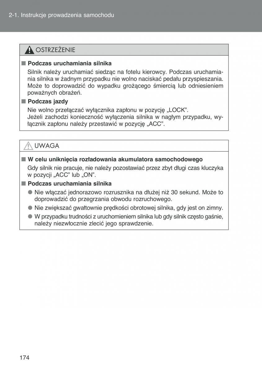 Toyota Auris I 1 instrukcja obslugi / page 176