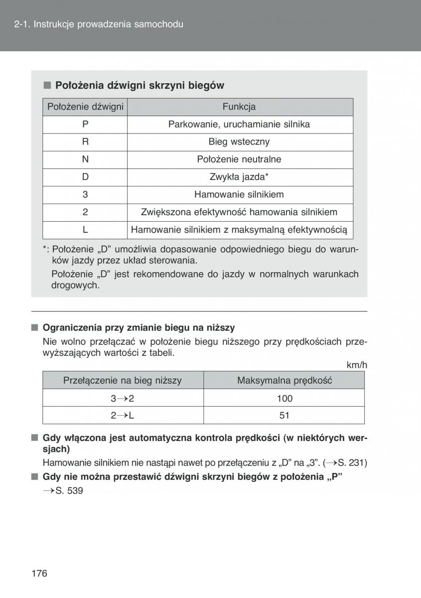 Toyota Auris I 1 instrukcja obslugi / page 178