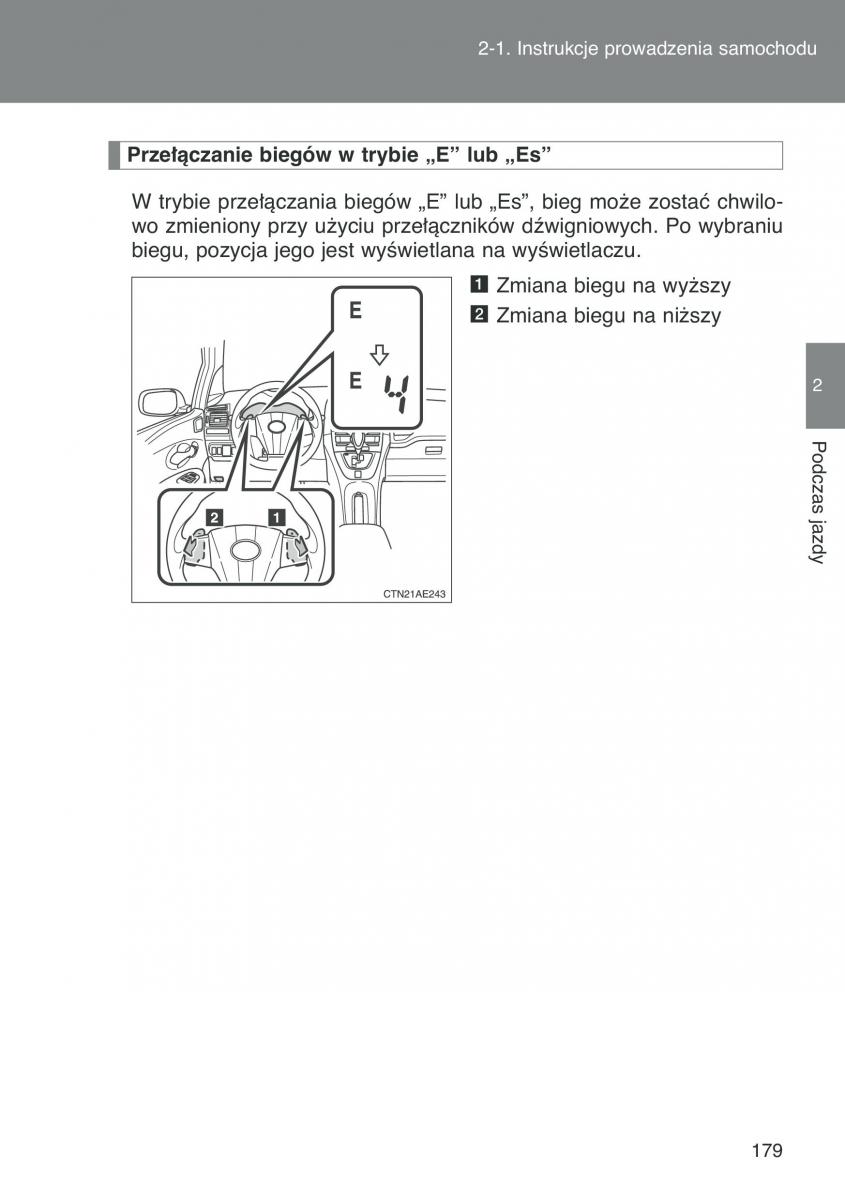 Toyota Auris I 1 instrukcja obslugi / page 181