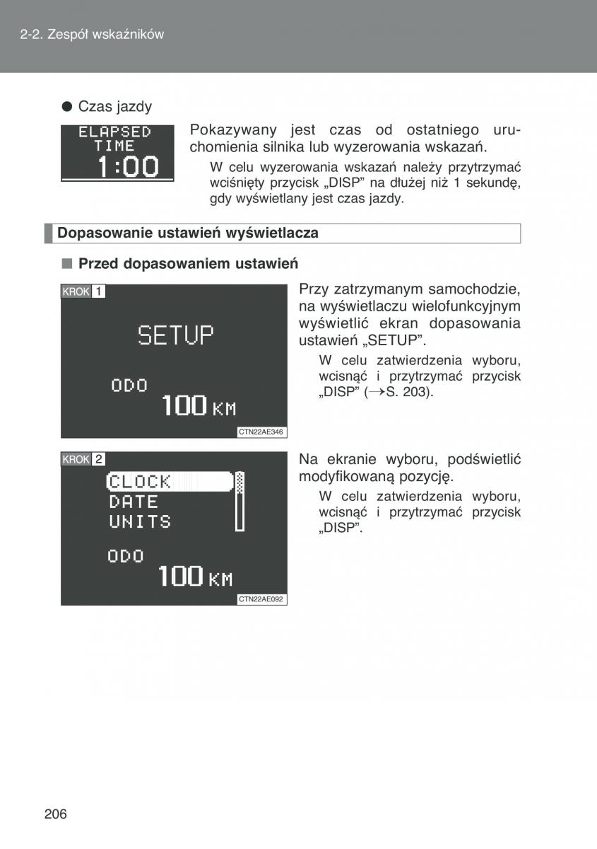 Toyota Auris I 1 instrukcja obslugi / page 208