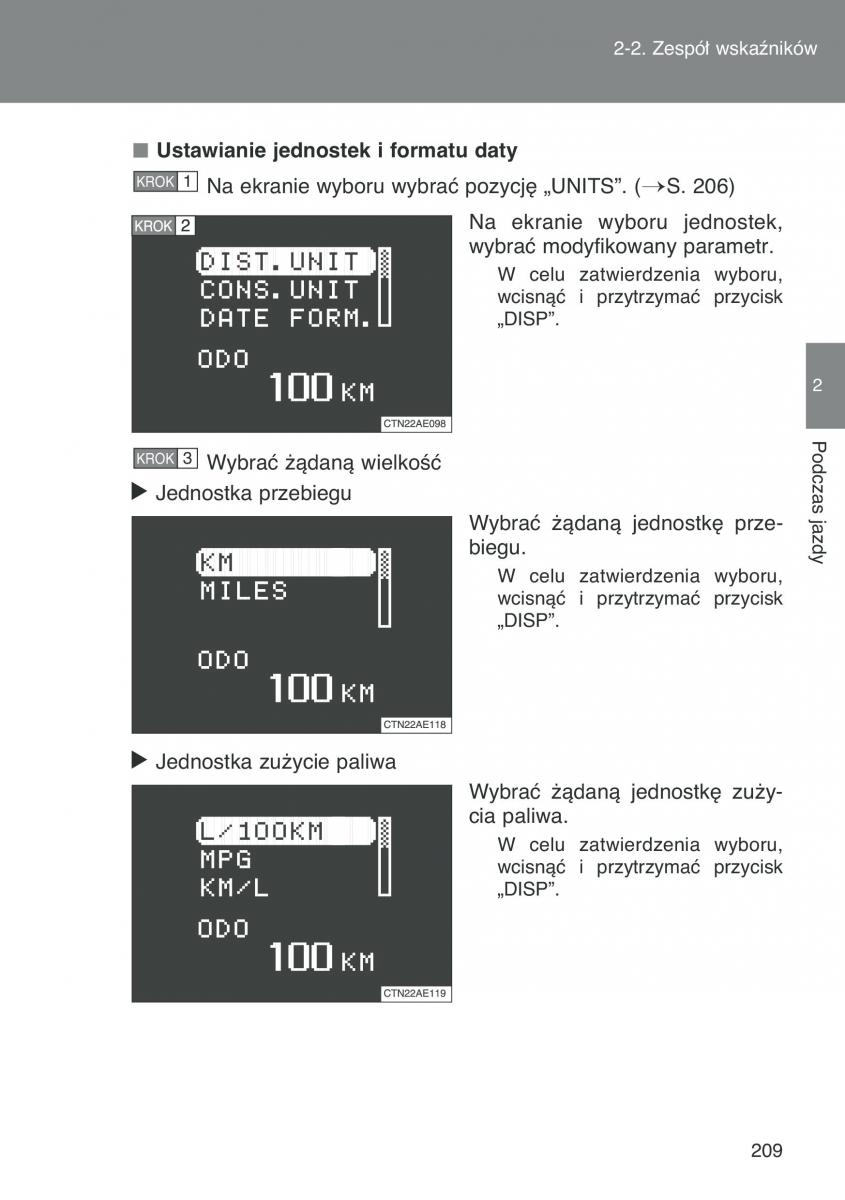 Toyota Auris I 1 instrukcja obslugi / page 211