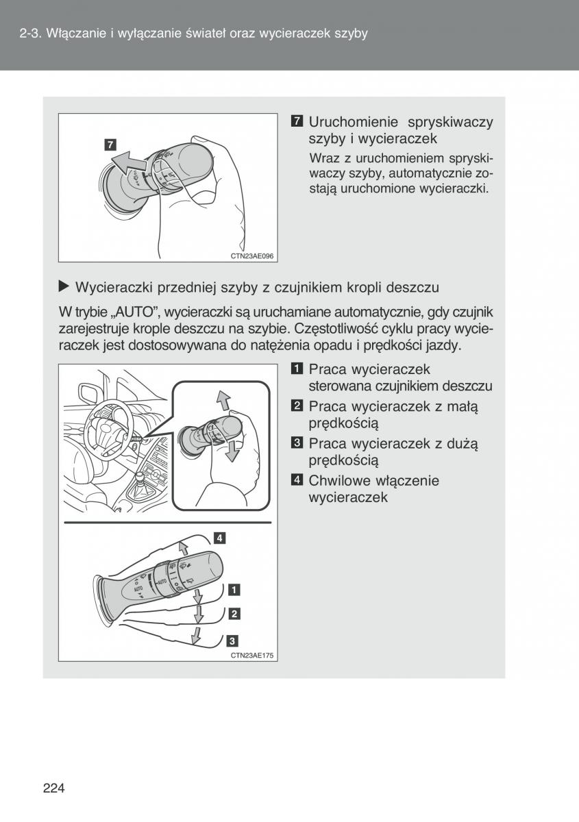 Toyota Auris I 1 instrukcja obslugi / page 226