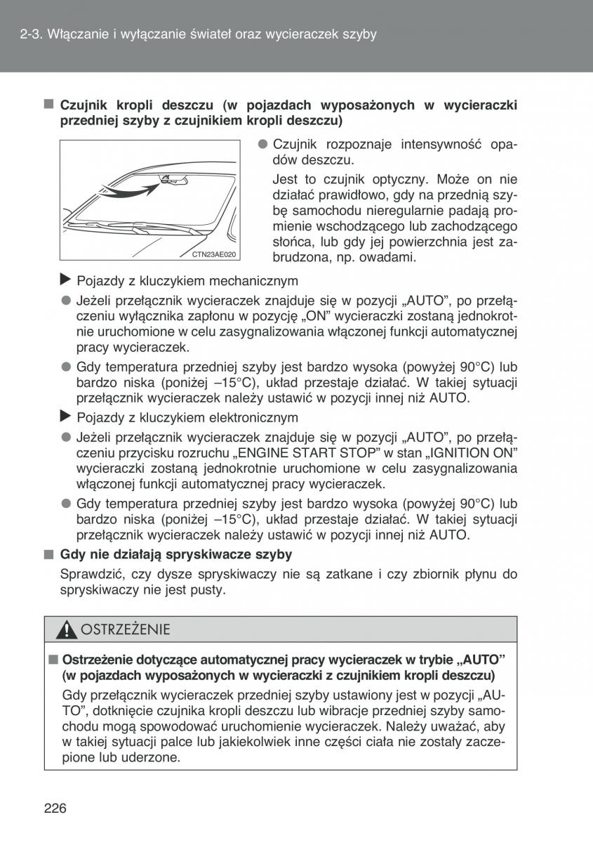 Toyota Auris I 1 instrukcja obslugi / page 228