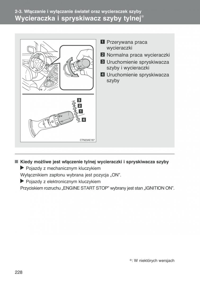 Toyota Auris I 1 instrukcja obslugi / page 230