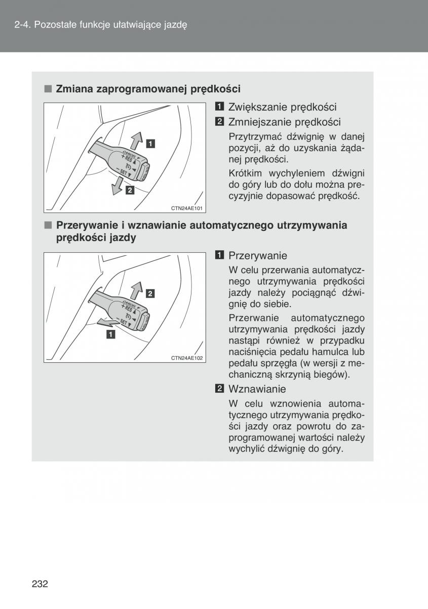 Toyota Auris I 1 instrukcja obslugi / page 234