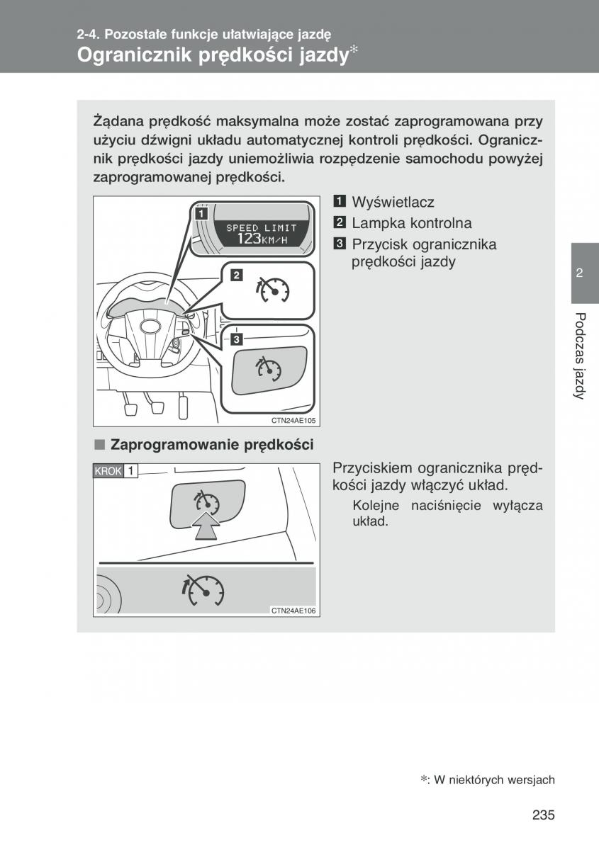 Toyota Auris I 1 instrukcja obslugi / page 237