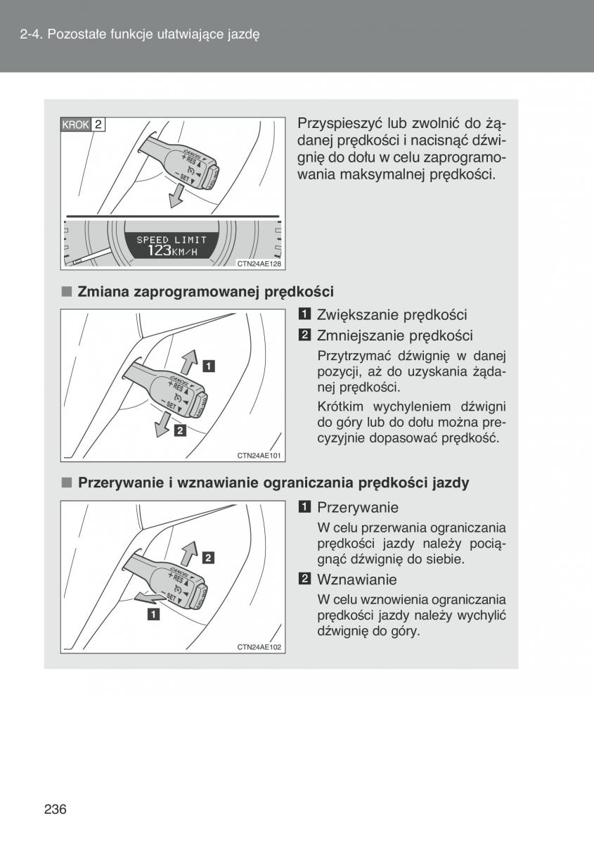 Toyota Auris I 1 instrukcja obslugi / page 238