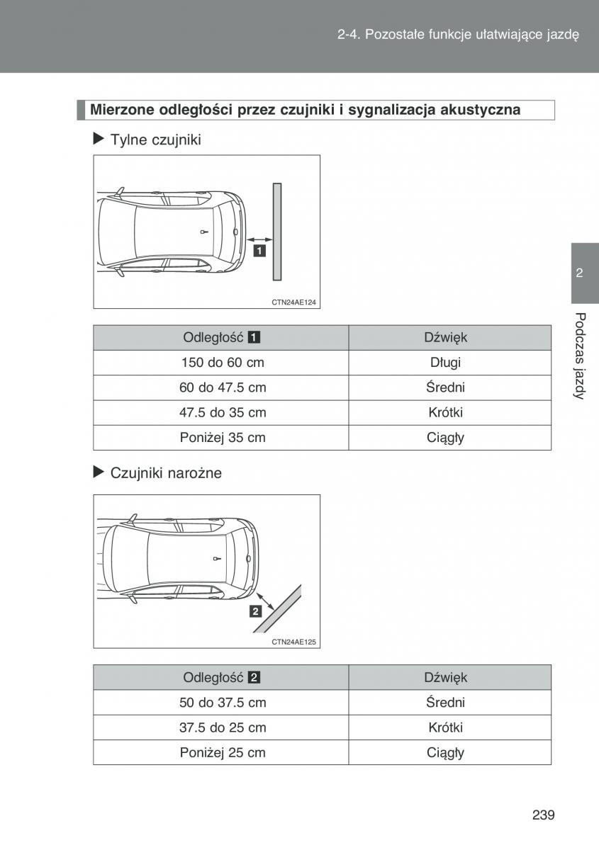 Toyota Auris I 1 instrukcja obslugi / page 241