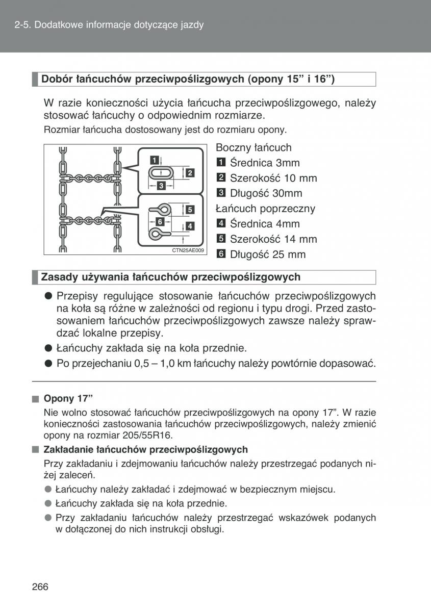 Toyota Auris I 1 instrukcja obslugi / page 268