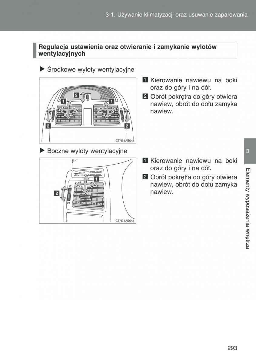 Toyota Auris I 1 instrukcja obslugi / page 295