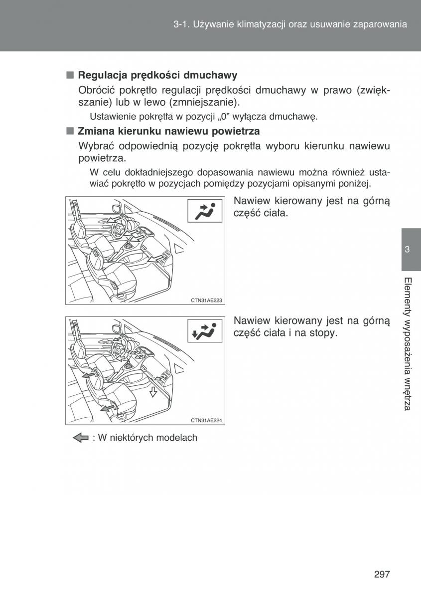 Toyota Auris I 1 instrukcja obslugi / page 299