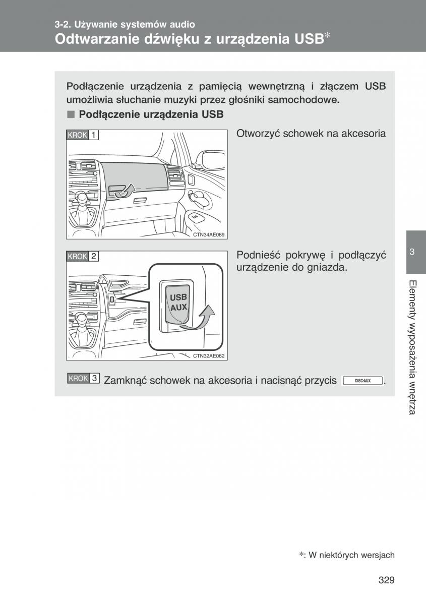 Toyota Auris I 1 instrukcja obslugi / page 331