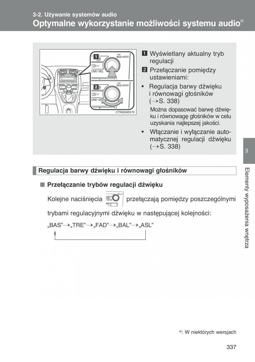 Toyota Auris I 1 instrukcja obslugi / page 339