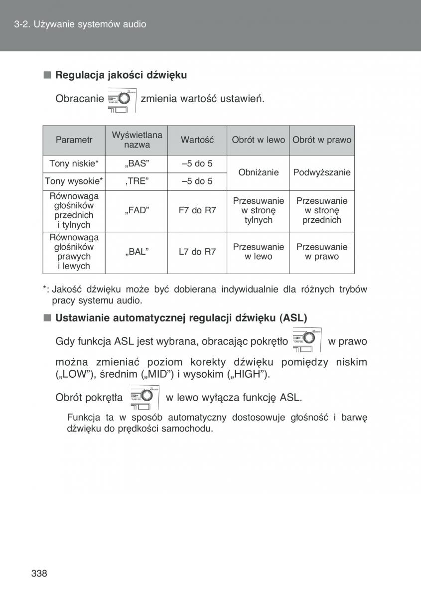 Toyota Auris I 1 instrukcja obslugi / page 340