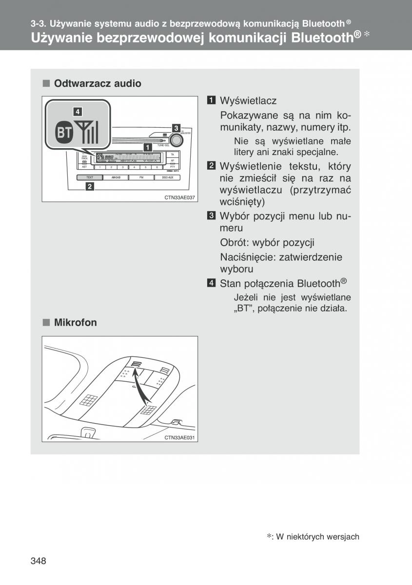 Toyota Auris I 1 instrukcja obslugi / page 350