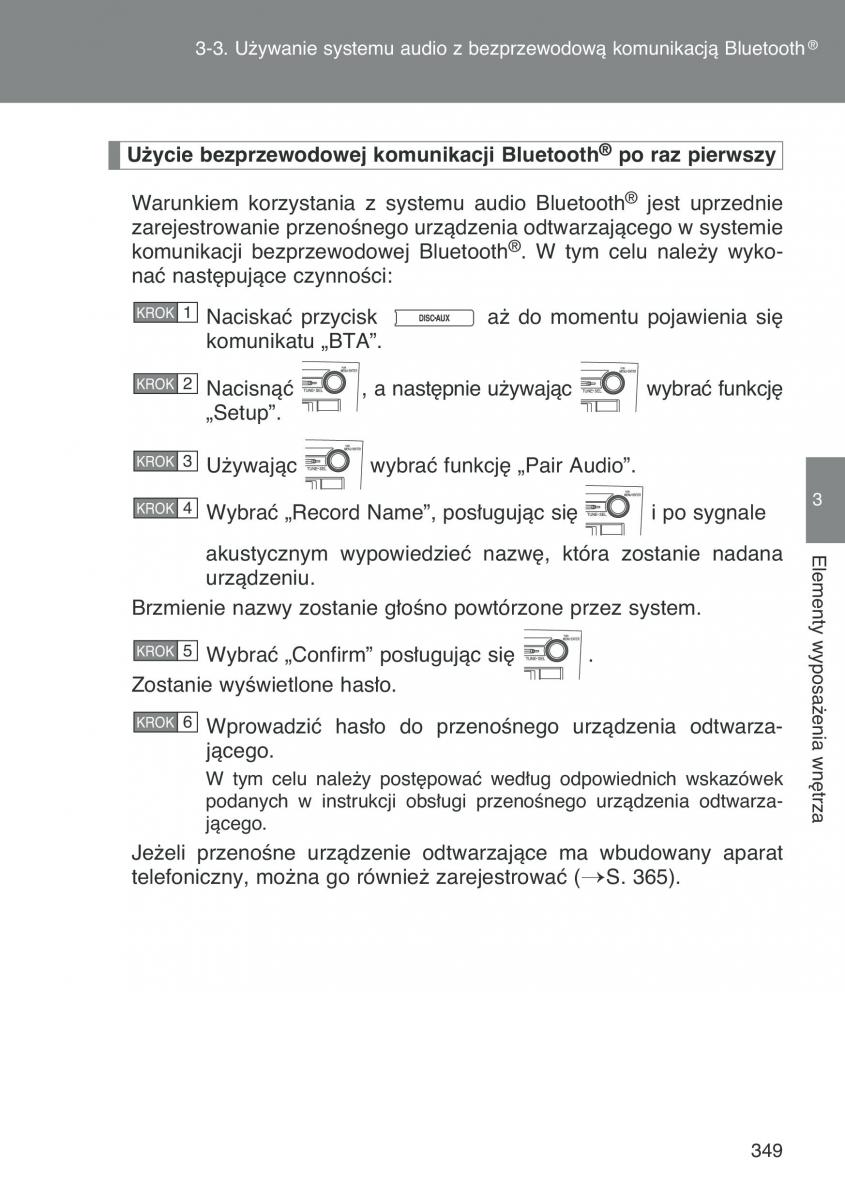 Toyota Auris I 1 instrukcja obslugi / page 351