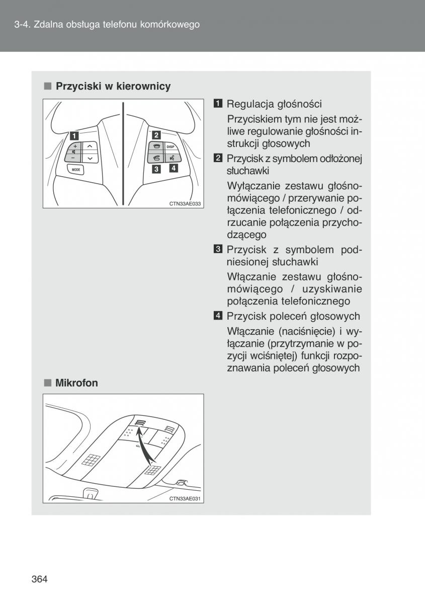 Toyota Auris I 1 instrukcja obslugi / page 366