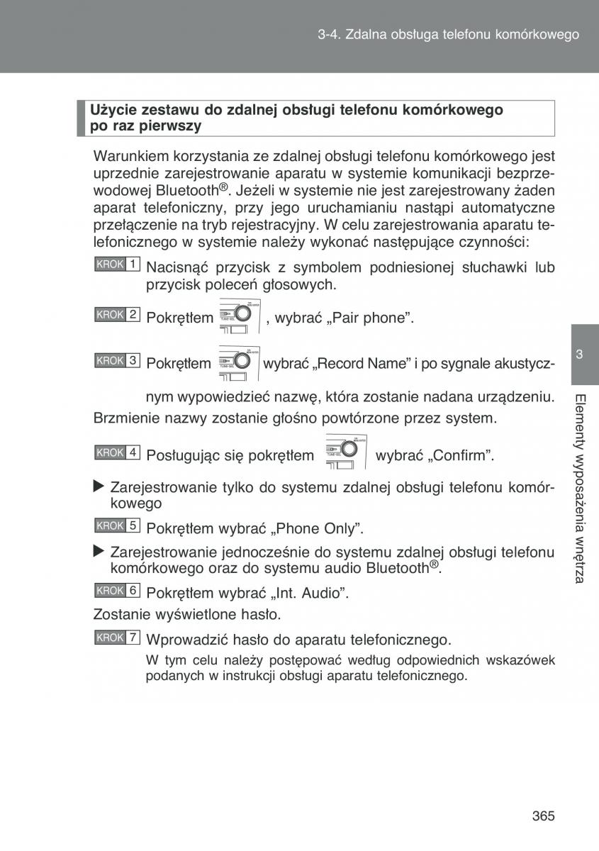 Toyota Auris I 1 instrukcja obslugi / page 367