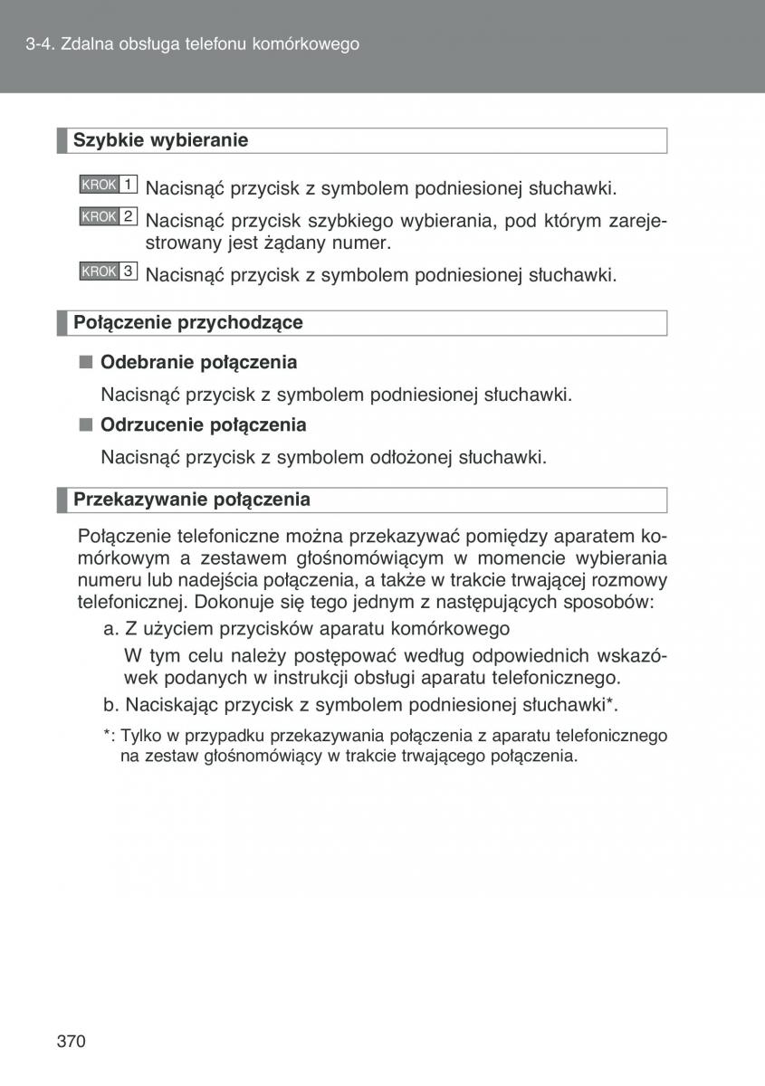 Toyota Auris I 1 instrukcja obslugi / page 372