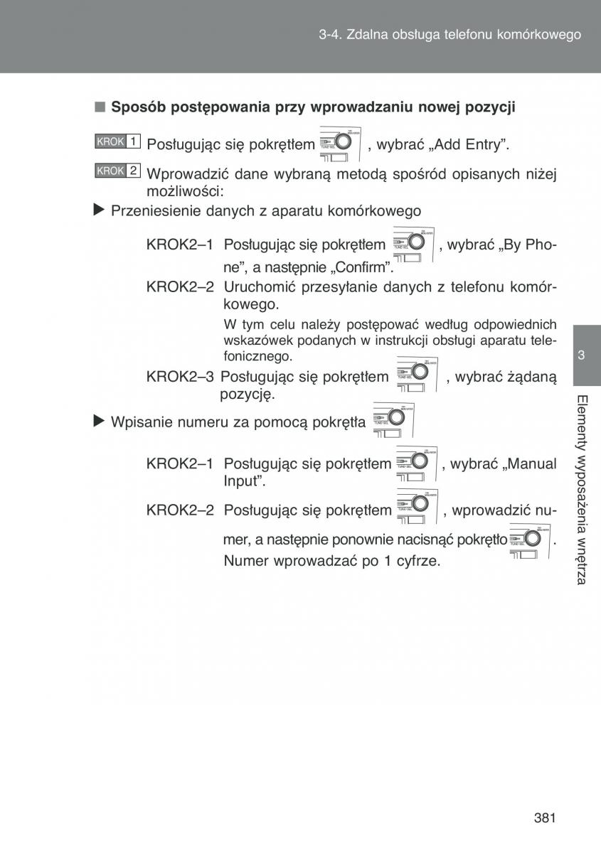 Toyota Auris I 1 instrukcja obslugi / page 383