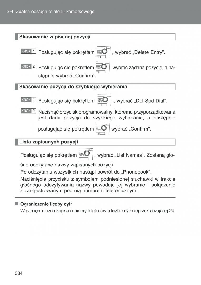 Toyota Auris I 1 instrukcja obslugi / page 386