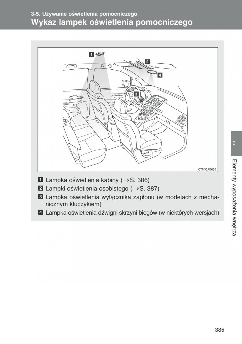 Toyota Auris I 1 instrukcja obslugi / page 387