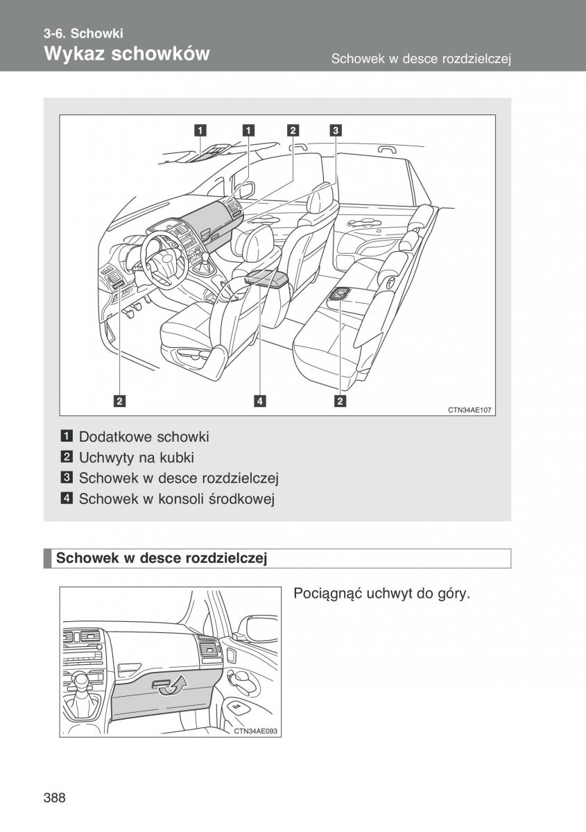 Toyota Auris I 1 instrukcja obslugi / page 390