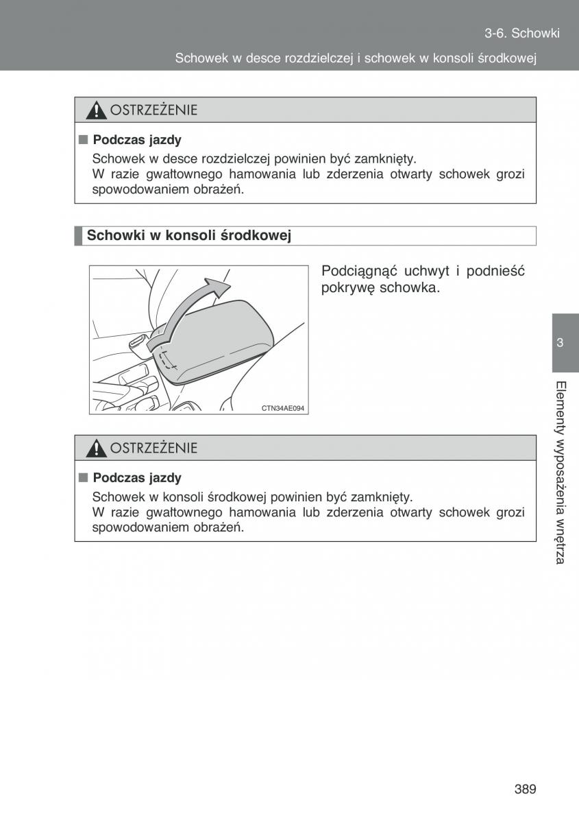 Toyota Auris I 1 instrukcja obslugi / page 391