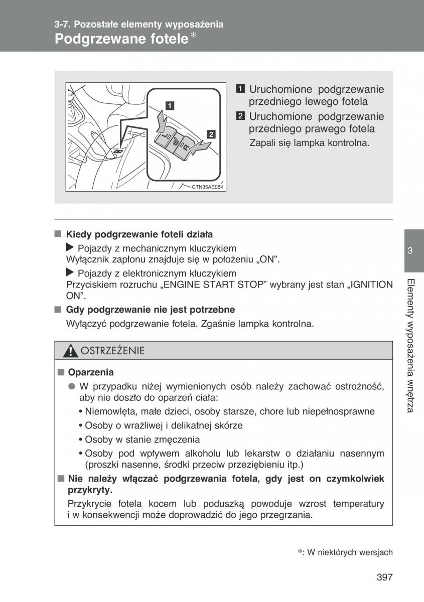 Toyota Auris I 1 instrukcja obslugi / page 399