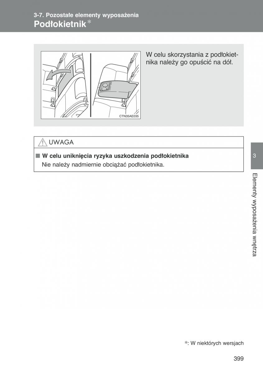 Toyota Auris I 1 instrukcja obslugi / page 401