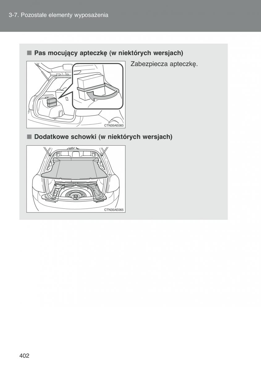 Toyota Auris I 1 instrukcja obslugi / page 404