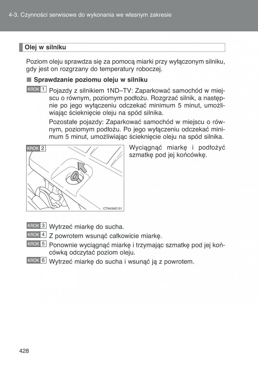 Toyota Auris I 1 instrukcja obslugi / page 430