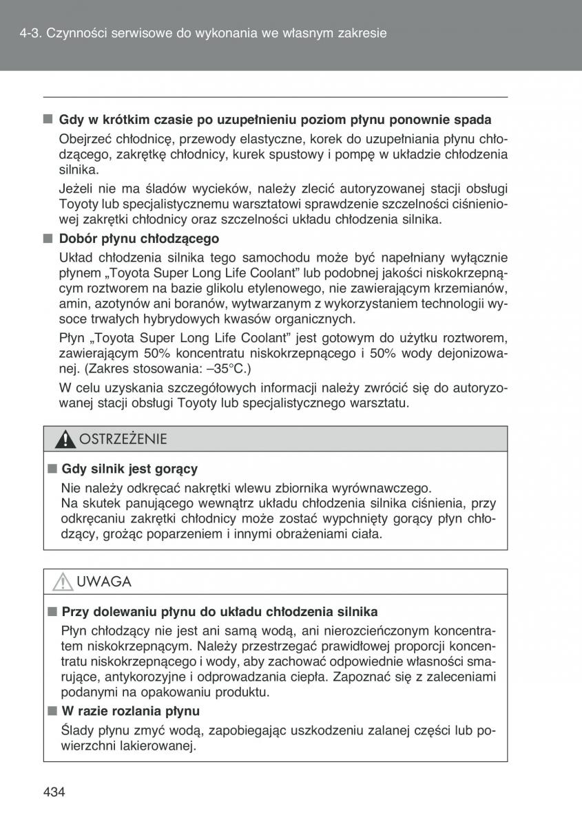 Toyota Auris I 1 instrukcja obslugi / page 436