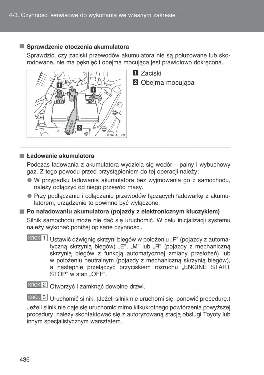 Toyota Auris I 1 instrukcja obslugi / page 438